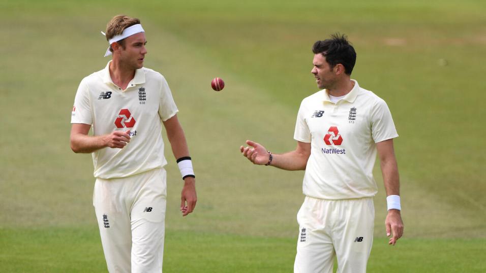 England bowlers Stuart Broad and Jimmy Anderson